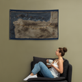 Camino de Santiago flag with Jeremiah 6:16 scripture and El Camino Francés design — faith-inspired pilgrim decor