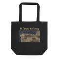 Camino de Santiago eco tote bag with Camino Francés trail map design — pilgrim gift for walkers