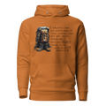 El Camino Backpacker Romans 8:18 Camino de Santiago faith hoodie in Adobe — pilgrim gift