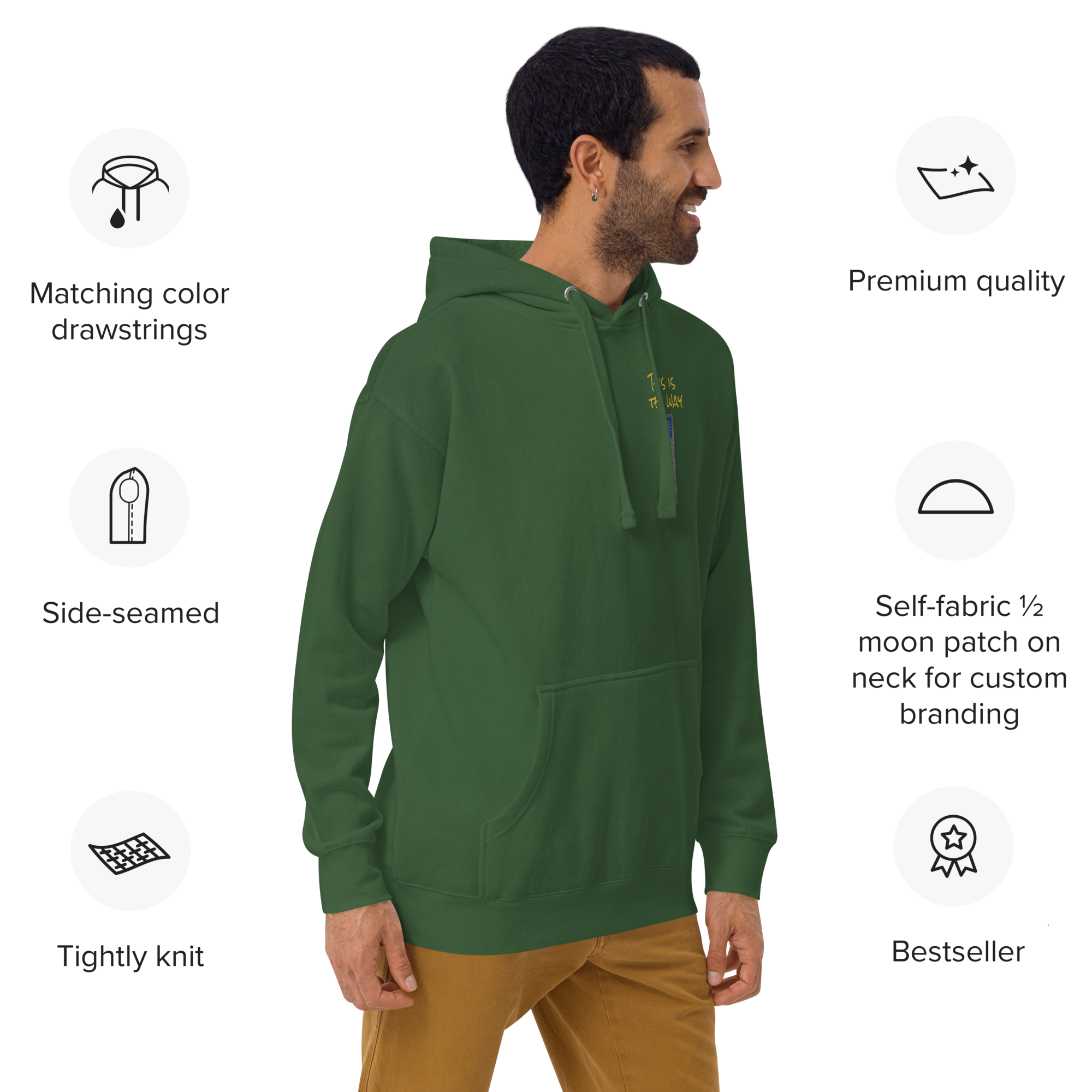 El Camino Milestone This is the Way Camino de Santiago hoodie — pilgrim gift